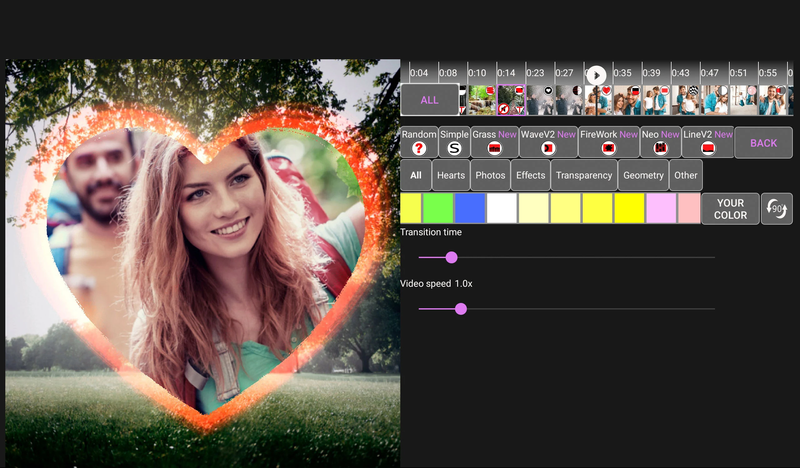 Slideshow with photo and video screenshot